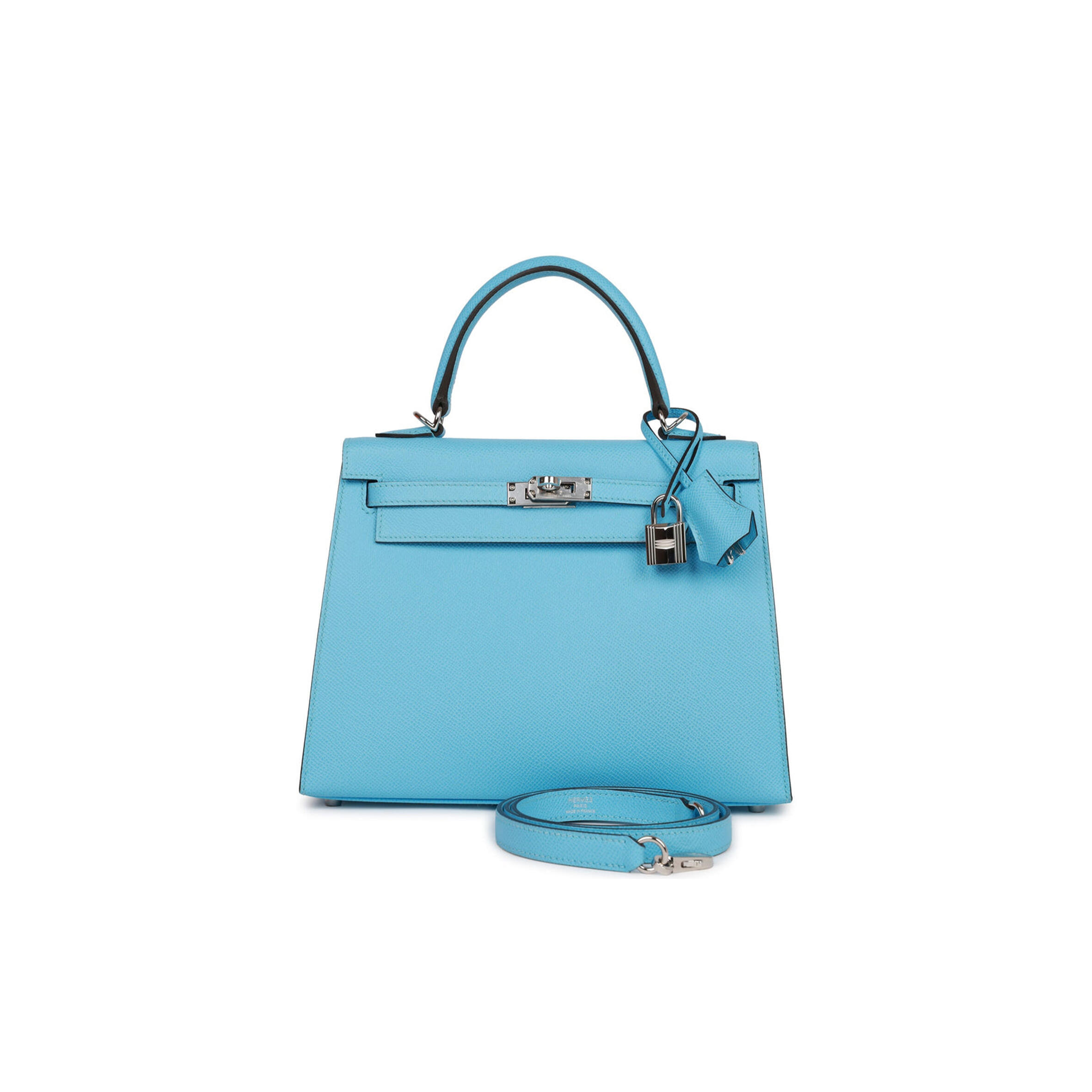 HERMES KELLY 25 EPSOM PALLADIUM HARDWARE (25*17*7cm)